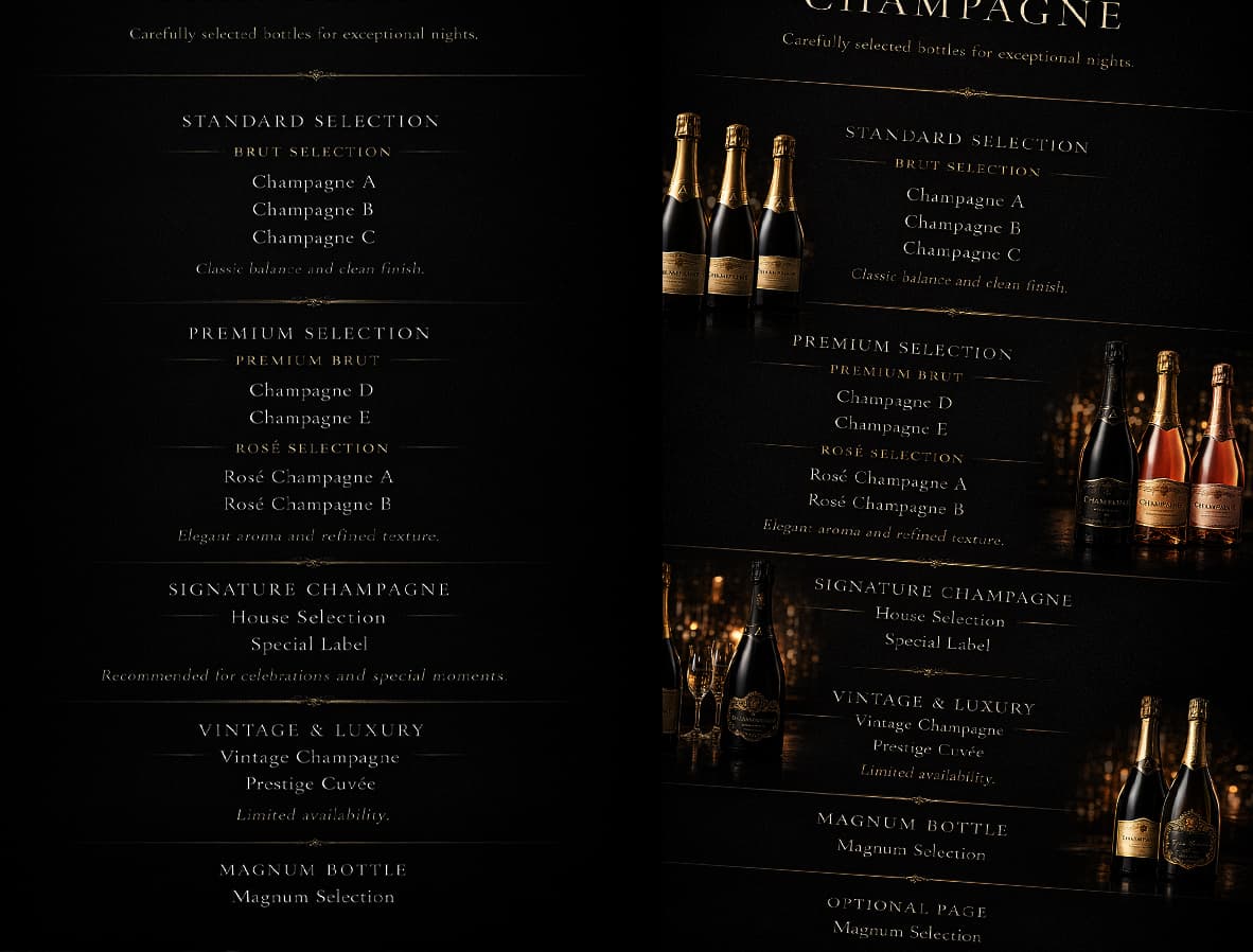 Luxury Menu Book
